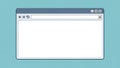Illustration of Blank Browser Window on Blue Background Royalty Free Stock Photo