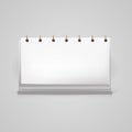 Illustration of blank desk calendar mock-up