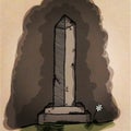 Blank Obelisk Tombstone