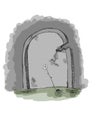 Blank Stone Tombstone Royalty Free Stock Photo
