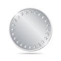 illustration of a blank silver coin on white background Royalty Free Stock Photo