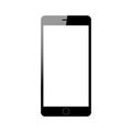 Illustration of blank smartphone with shadow from top left side Royalty Free Stock Photo