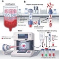 Rescence-Activated Cell Sorting (FACS): Machine uses fluorescence to Royalty Free Stock Photo