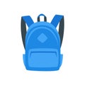 Illustration of blue backpack