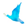 Blue bird watercolor Royalty Free Stock Photo