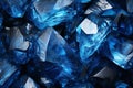 illustration of blue crystal stones texture background. Generative AI