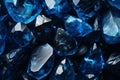 illustration of blue crystal stones texture background. Generative AI