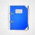 Illustration of blue folder. Royalty Free Stock Photo