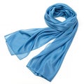 Blue Silk Scarf Royalty Free Stock Photo