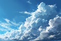 An Illustration Of A Blue Sky, A Large White Clouds In A Blue Sky Royalty Free Stock Photo