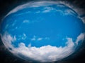 Illustration of a blue sky with white clouds in the celestial sphere. Royalty Free Stock Photo