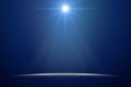 Blue stage light beam background Royalty Free Stock Photo