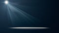 Blue stage light beam background Royalty Free Stock Photo