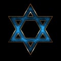 Illustration Blue Metal Star of King David