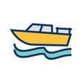 Illustration Boat Icon For Personal And Commercial Use.