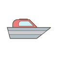 Illustration Boat Icon For Personal And Commercial Use.