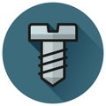 Bolt circle grey flat icon Royalty Free Stock Photo