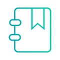 Illustration Bookmarked Icon For Personal And Commercial Use.