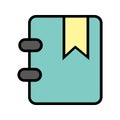 Illustration Bookmarked Icon For Personal And Commercial Use. Royalty Free Stock Photo