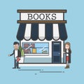 Illustration of books store isolated