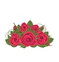 Bouquet red roses isolated on white background Royalty Free Stock Photo