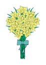 Bouquet of yellow narcissi Royalty Free Stock Photo
