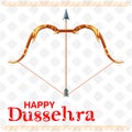 Bow and Arrow of Rama in Happy Dussehra festival of India background Royalty Free Stock Photo