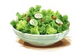 illustration of a bowl of green salad. Generative AI