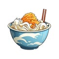 illustration of a bowl of noodle soup