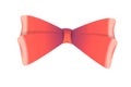 illustration of bowtie from wide strip, decorative element