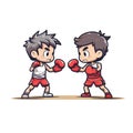 illustration of boxer fighting