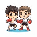 illustration of boxer fighting