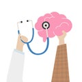 Illustration of brain check concept