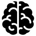 Brain icon on white background