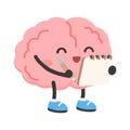 Illustration of Brain Writing on Notepad Royalty Free Stock Photo