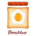 Illustration breakfast, vector Royalty Free Stock Photo