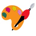 Illustration of a brain palette Royalty Free Stock Photo