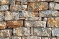 Illustration of  brick wall made of bricks and stones, high quality, high resolution Royalty Free Stock Photo