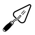 Illustration of a bricklayers trowel, a tool used for spreading mortar Royalty Free Stock Photo