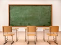 Illustration of bright empty classroom for lessons and traini Royalty Free Stock Photo