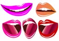 Illustration bright smiling lips