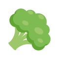 Broccoli flat icon on a white background