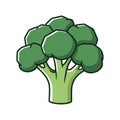 Illustration of a broccoli floret featuring Royalty Free Stock Photo