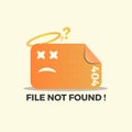 Illustration of browser error icon. File not found