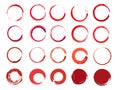 Brush circle set Red