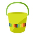 Illustration of bucket. Garden tools and equipment.
