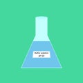 illustration, Buffer solution in glass, chemical in the laboratory and industry Royalty Free Stock Photo