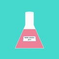 illustration, Buffer solution in glass, chemical in the laboratory and industry Royalty Free Stock Photo
