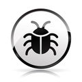 Bug icon on white background