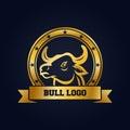 Bull head mascot icon design template